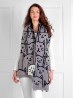 Trendy Cat pattern knitted scarf